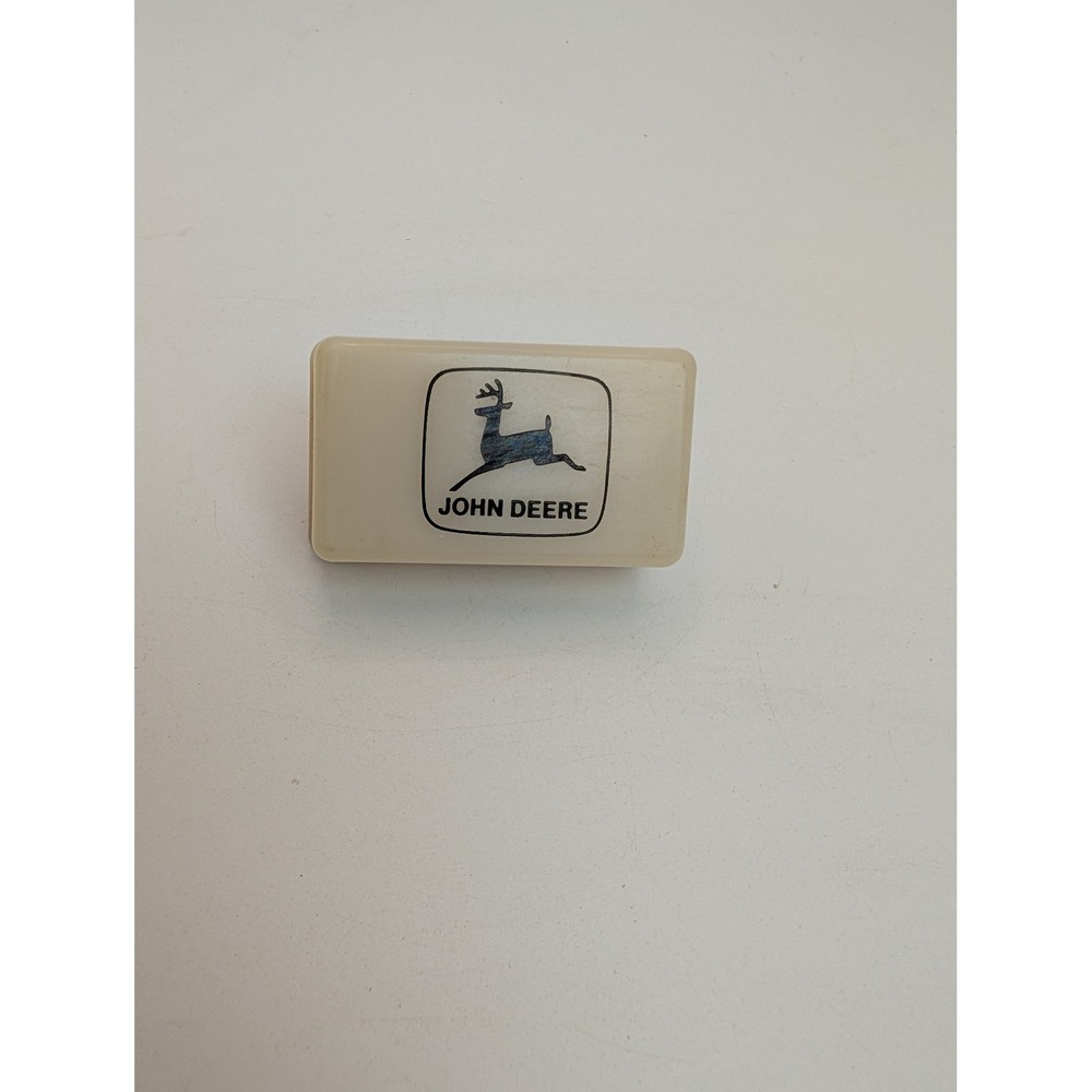 Vintage John Deere Plug In Night Light Orange Glow Leaping Deer Black Logo Works